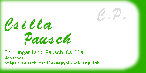 csilla pausch business card